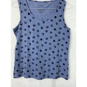 G!NA brand Womens Scoop Neck Pullover Tank Top gray size M 38/40